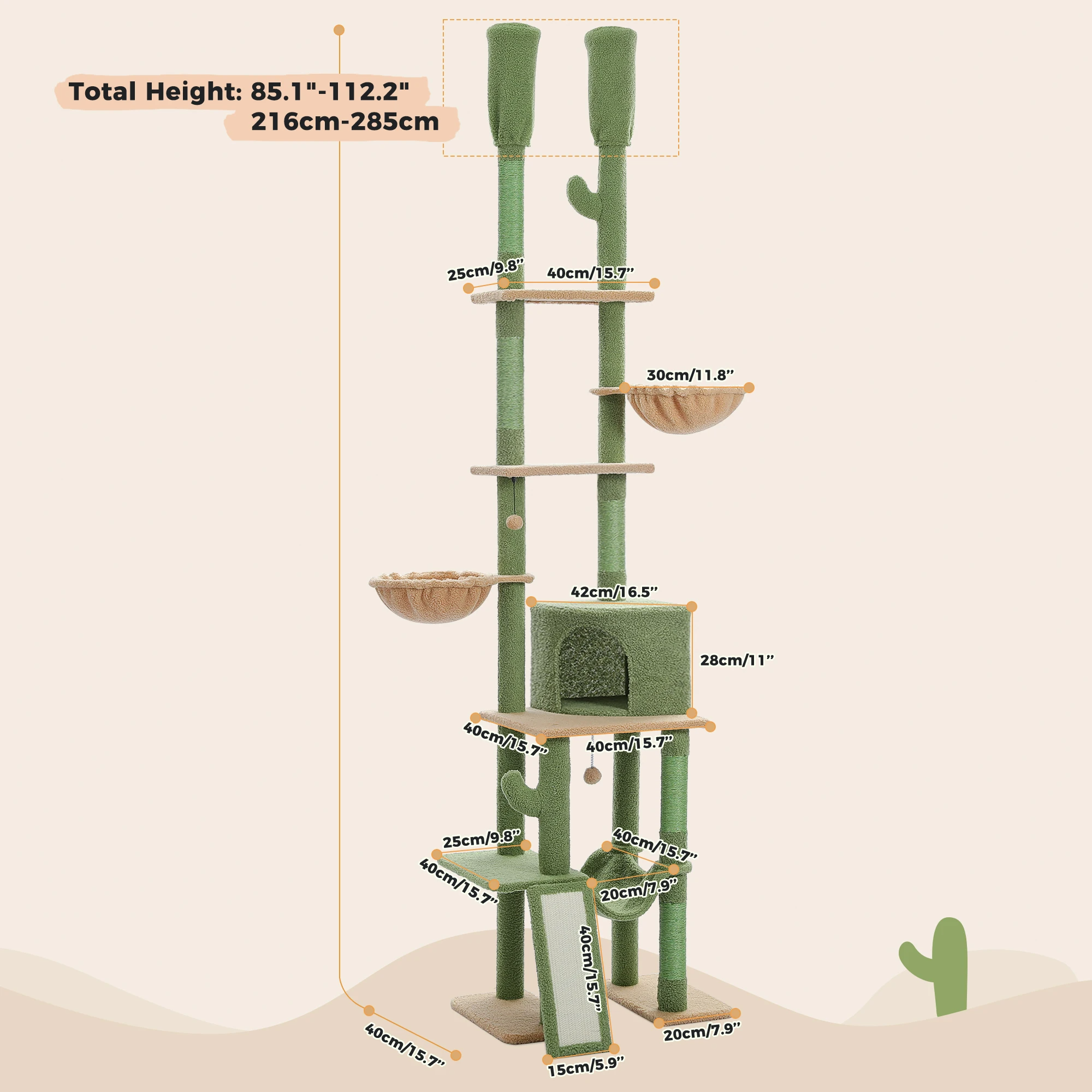 XXL Cactus Scratching Post: The Cat Tree That Steals the Show and Entertains