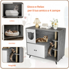 VelvetPaw™ Litter Lounge – Elegante Mobile Lettiera 3-in-1 per Gatti