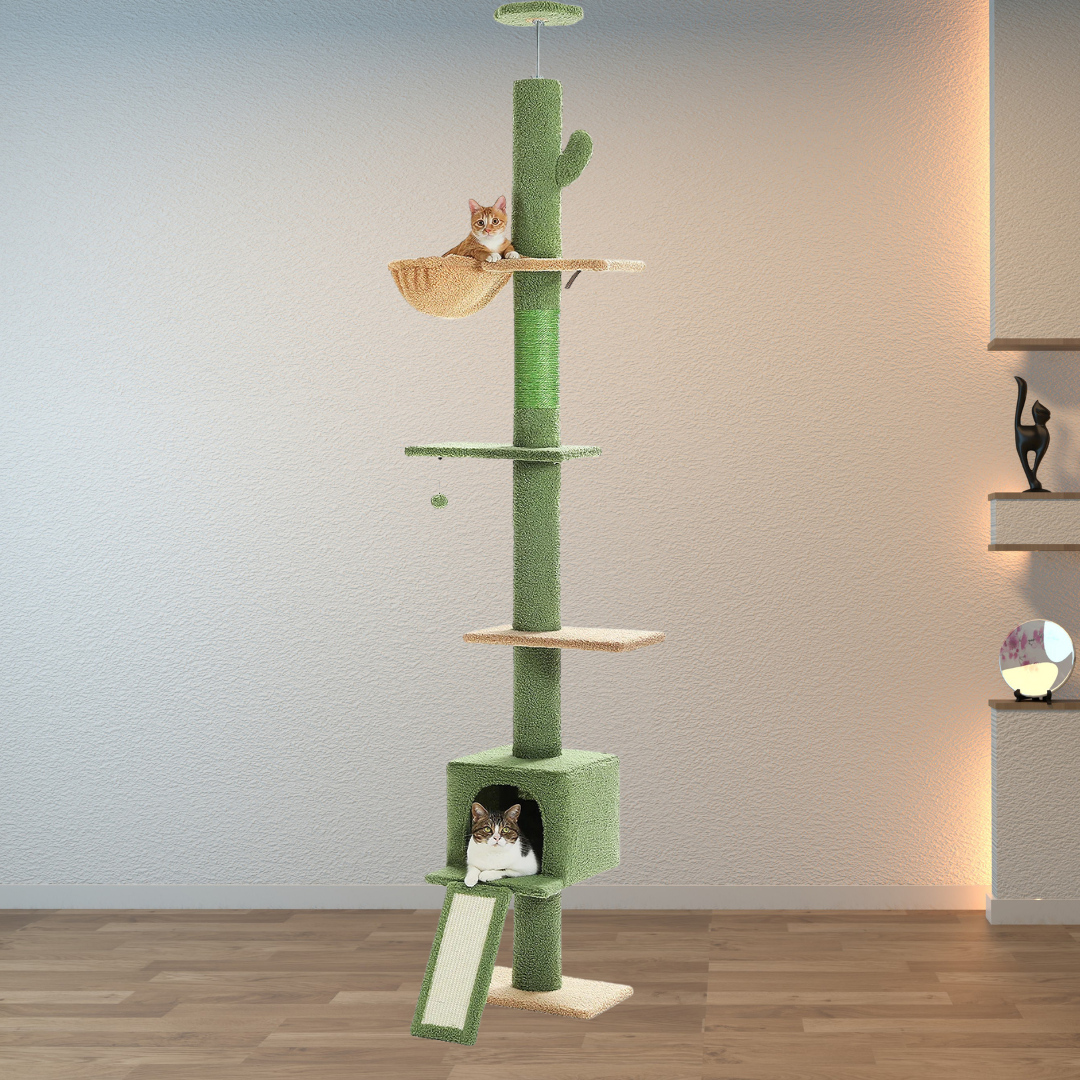 SkyLuxe Climb – Torre Tiragraffi da Soffitto per Gatti Elegante e Regolabile
