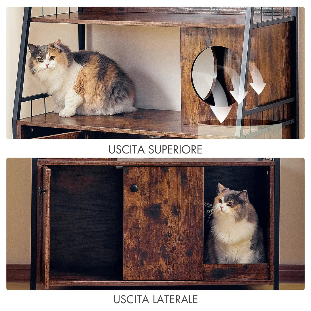 Mobile Lettiera Multifunzione di Design – Eleganza e Funzionalità per Gatti Moderni