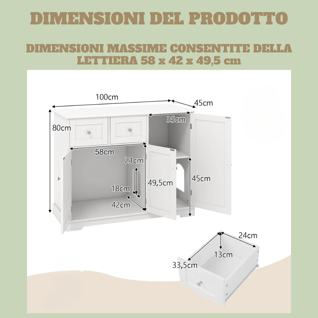 Cat Élégance™ – Mobile Lettiera di Design per Gatti