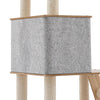 VertiNest™ 5-Tier Luxury Cat Tower – Design in Legno Naturale con Tiragraffi e Cuccia
