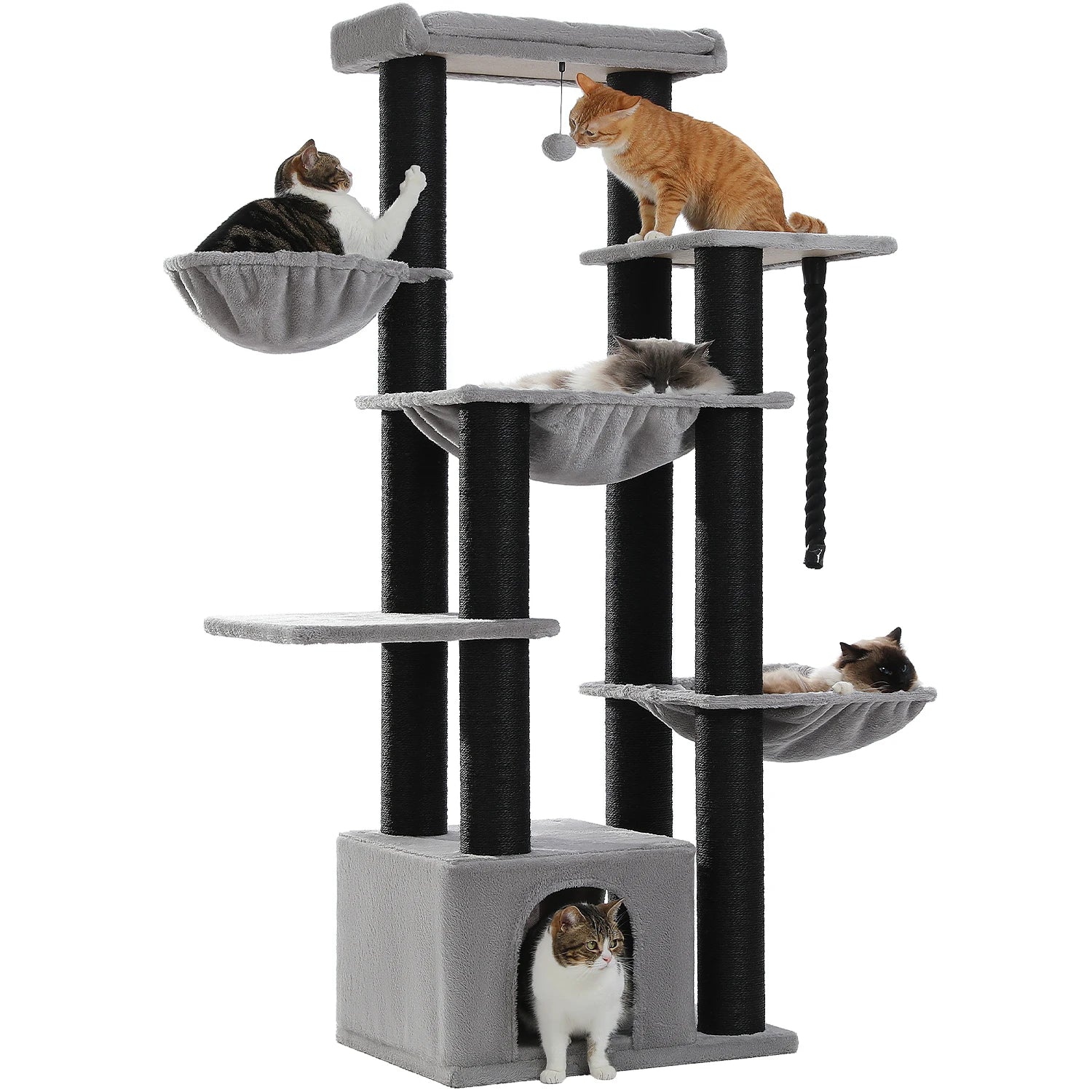 MajesticPaws™ Grand Tower – Tiragraffi di Lusso per Gatti di Taglia Grande