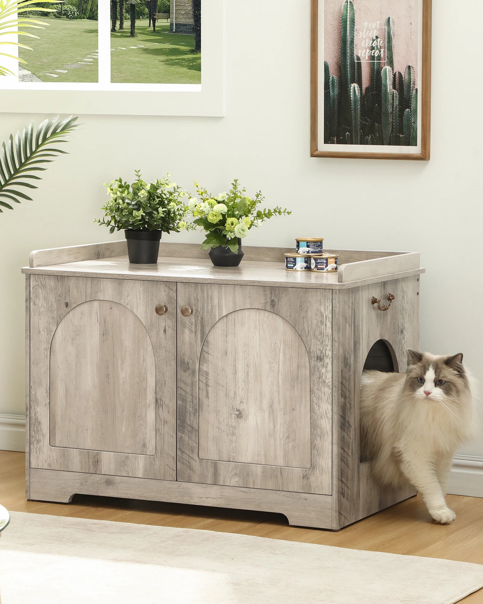 LuxeHide™ Cat Cabinet – Mobile Lettiera Elegante e Multifunzionale per Gatti