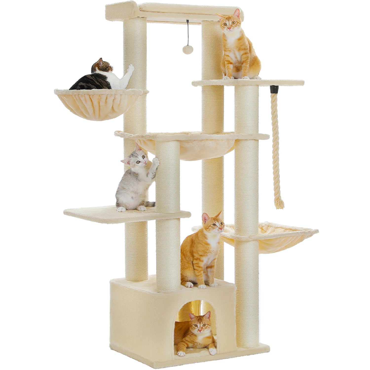 MajesticPaws™ Grand Tower – Tiragraffi di Lusso per Gatti di Taglia Grande