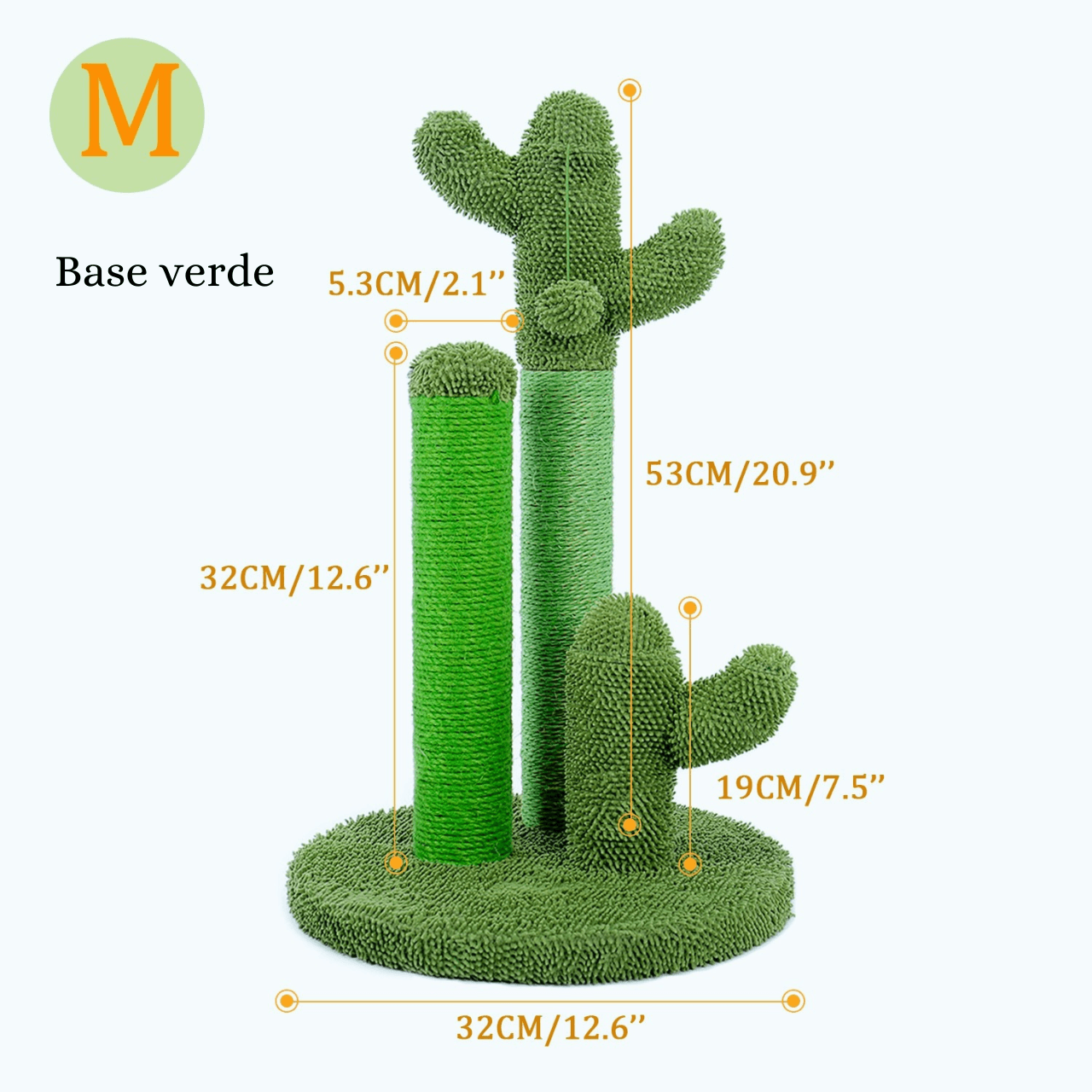  Grazie al design del Tiragraffi cactus di  Miao Cat Store  vivace, la sua forma e il colore  incuteranno indubbiamente curiosità nel tuo amato peloso che avrà senza ombra di dubbio un perfetto compagno di giochi.